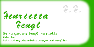 henrietta hengl business card